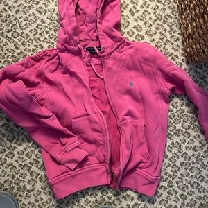 Vintage Ralph Lauren cropped zip up hoodie
